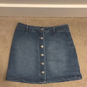 Celebrity Pink Blue Denim Mini Skirt